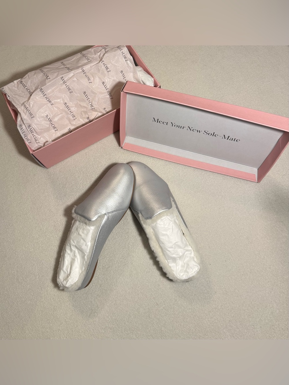 Mave & Chez - Maya - Silver - Slippers